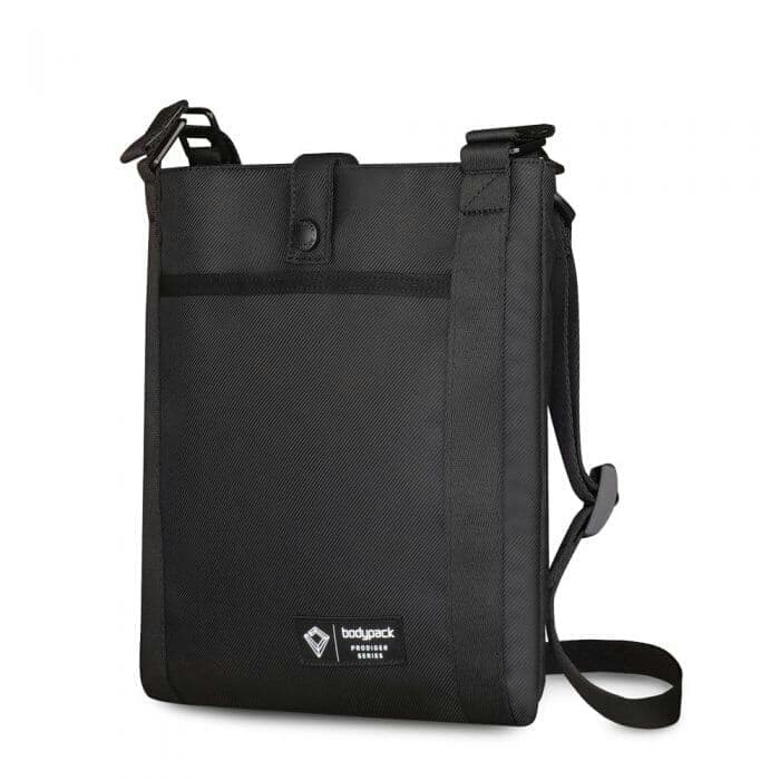 TAS SELEMPANG BODYPACK PRODIGER GOSSAMERY BLACK TRAVEL POUCH 1293