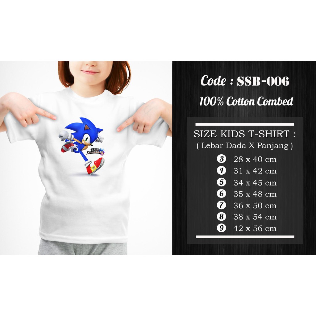 [FREE NAMA!!] Kaos Anak &amp; Family Super Smash Bros 100% COTTON PREMIUM