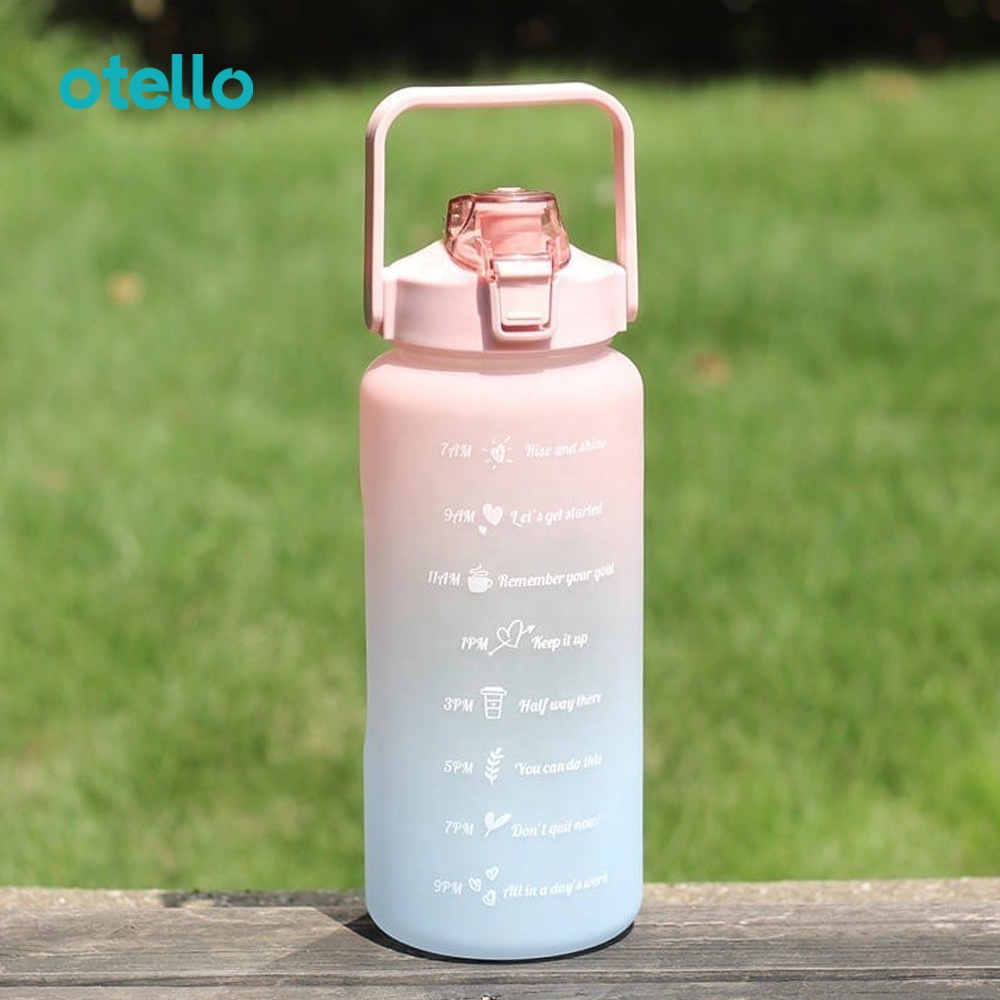 Sora Botol Minum 2 Liter Viral BPA Free Otello Bottle Air Motivasi 2L Korea Lucu