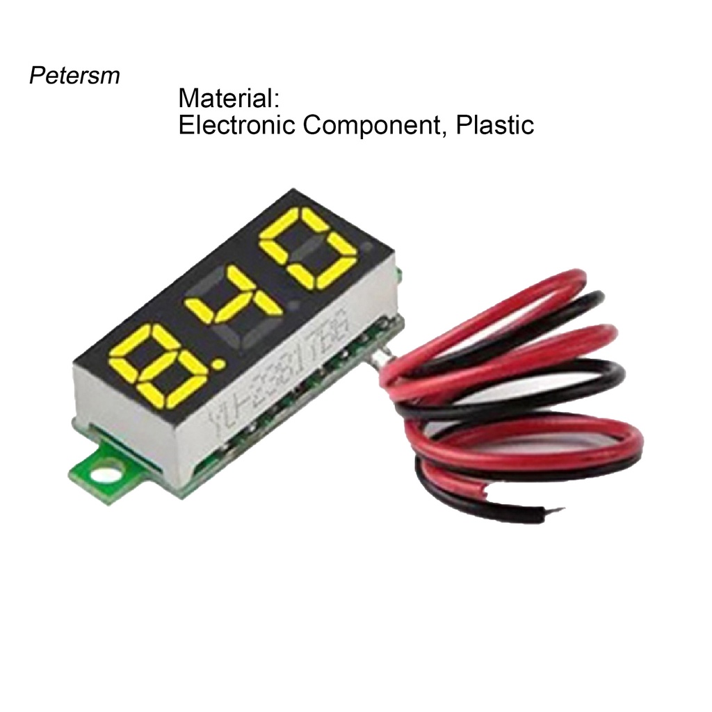 PP   Four Colors Mini Voltmeter Two-Wire Display Panel Voltage Tester Easy Installation for Car