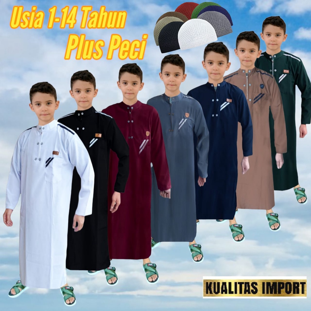 AR-RIZQI/gamis anak laki laki/gamis anak zaman new/baju muslim anak