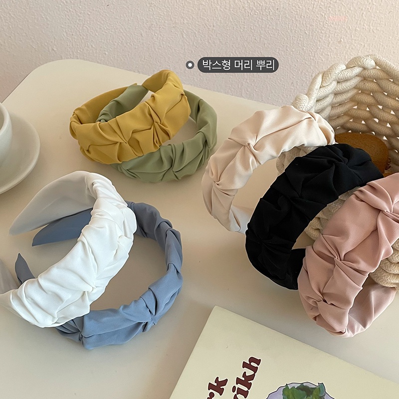 Scrunchie Bando Headband Satin Big Ruffle Premium | Bando Korea Big Ruffle Aksesoris Rambut Import