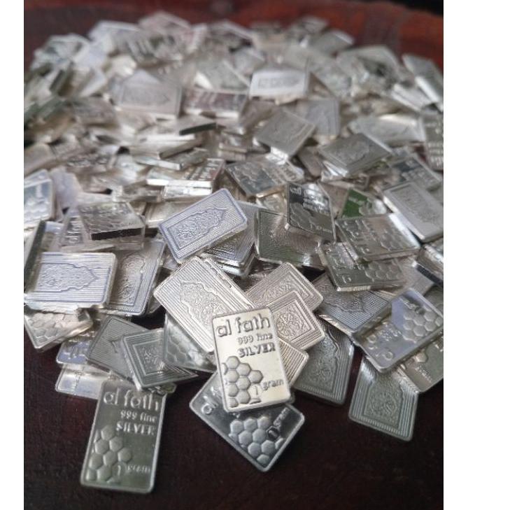 [DISCOUNT J0J54] perak batangan al fath albar bullion 1gr Logam Mulia fine silver 999 LM bukan antam