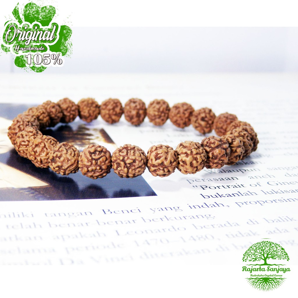 Gelang Handmade Rajarta Rudraksha Genitri Alami Untuk Kesehatan