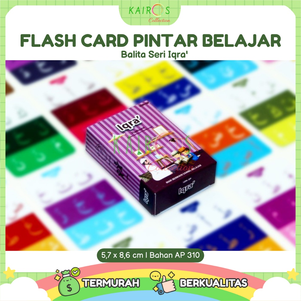 Flashcard Flash Card Kartu Pintar Belajar Balita Seri Iqra