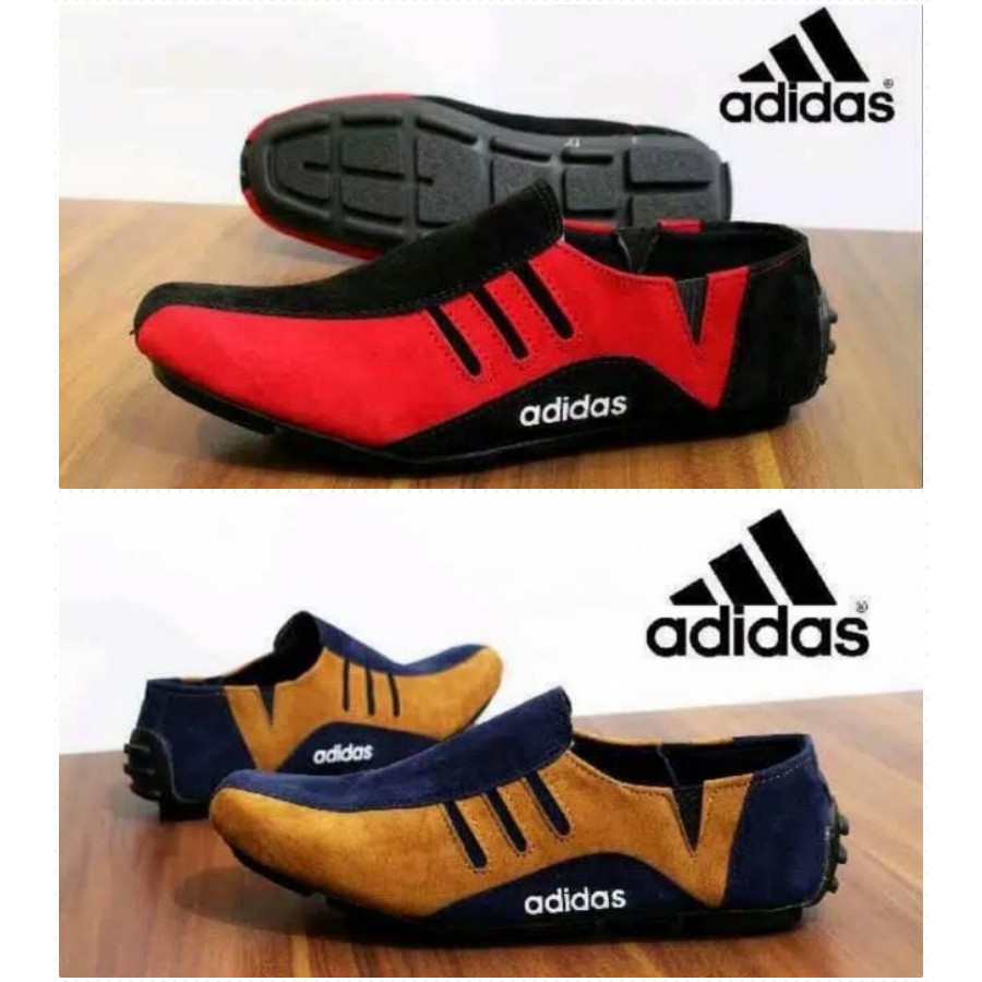 COD !! Sepatu Slip On Pria Adidas Neymar Sepatu Casual Slop Cowok Mocassin Murah