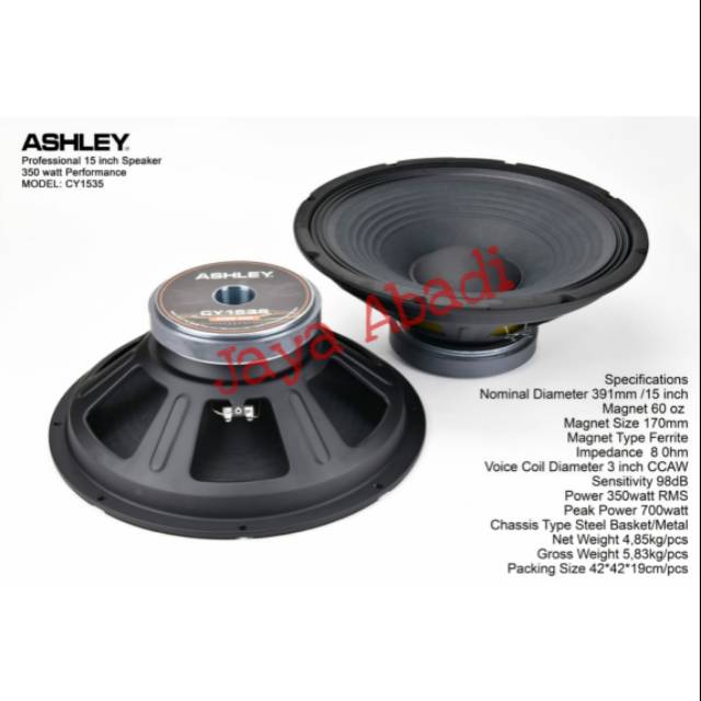 Speaker Komponen ASHLEY CY1535 ORIGINAL