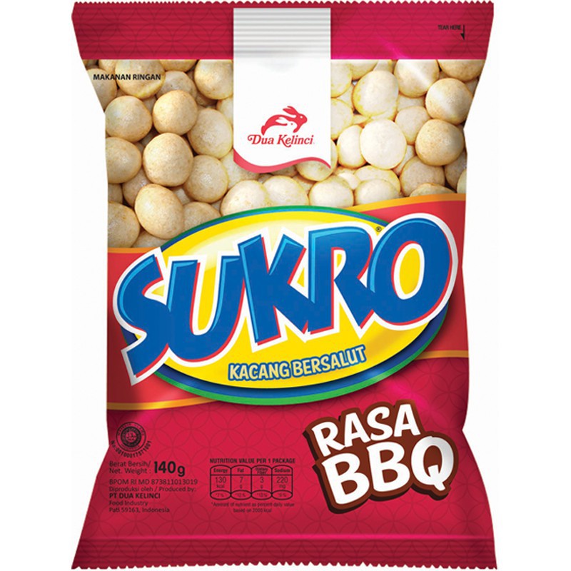 

SUKRO Kacang Bersalut BBQ 140gr