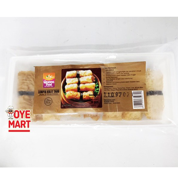 QUEEN FOOD LUMPIA KULIT TAHU 180GR / DIMSUM LUMPIA AYAM DAN UDANG OLAHAN