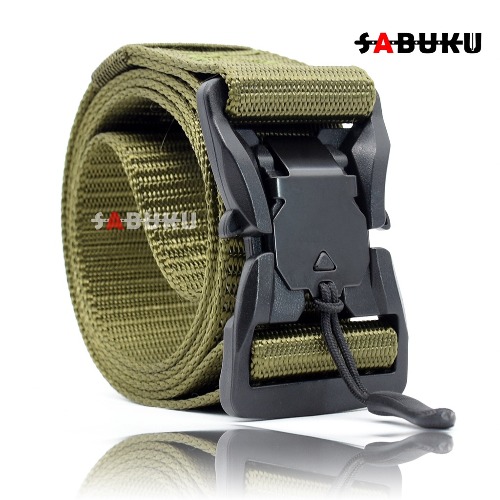 Ikat Pinggang Nylon Military Tactical Canvas Ikat Pinggang Pria Fashion Pria  Sabuk Magnet -030