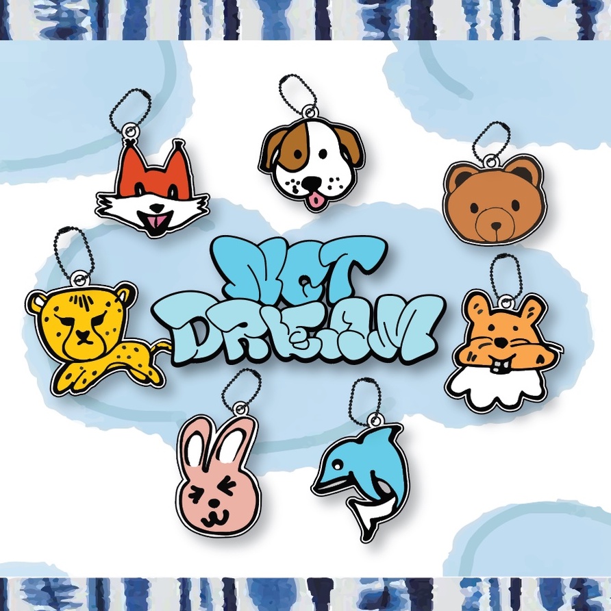 Gantungan Kunci Keychain Akrilik NCT DREAM doodle Beatbox [ Keychain Keyring Acrylic ] Chibi Cute Fa