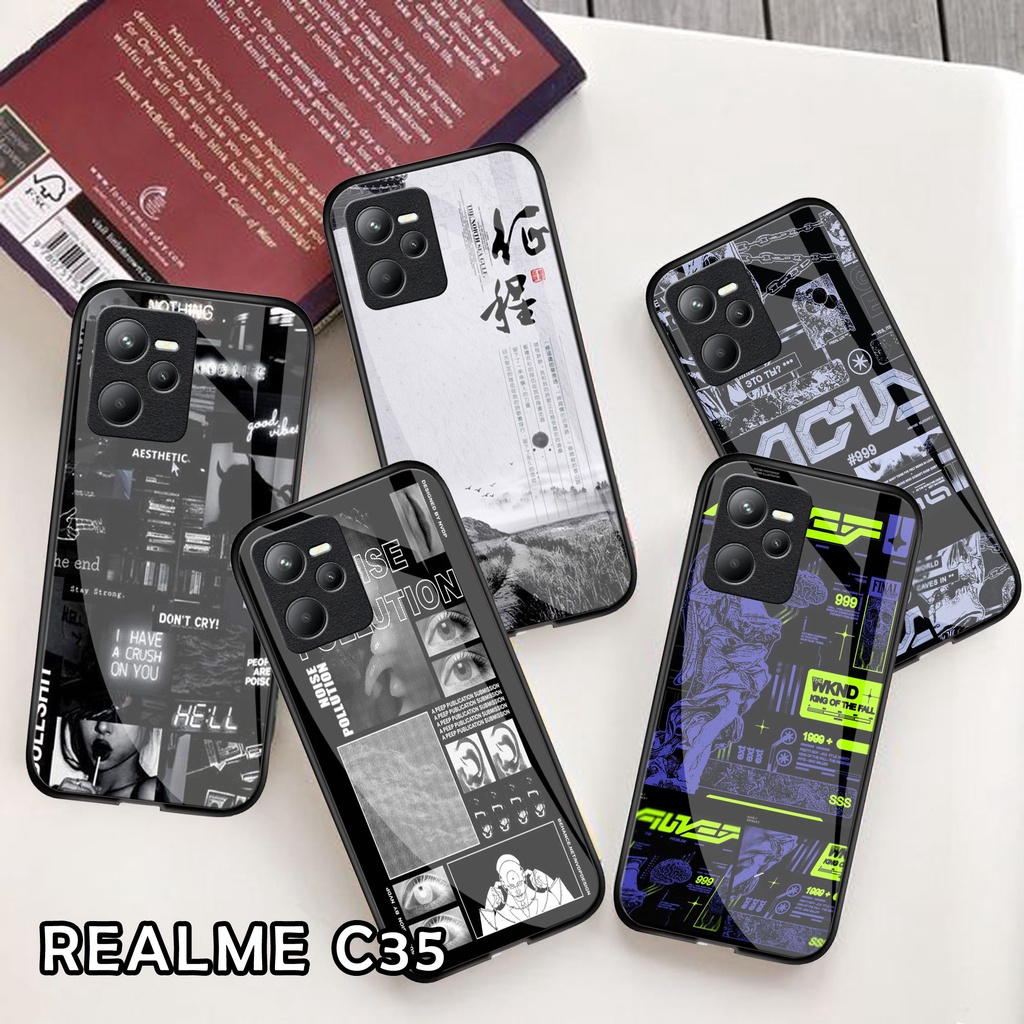 Softcase Glass Kaca [K118] REALME C35 C31 NARZO 50A PRIME Terbaru Casing Handphone-Pelindung Handphone