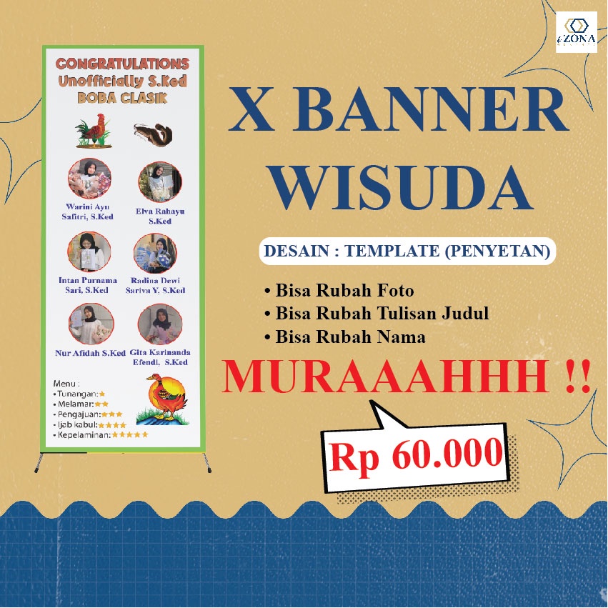 Jual X BANNER WISUDA TEMPLATE TEMA PENYETAN | Shopee Indonesia