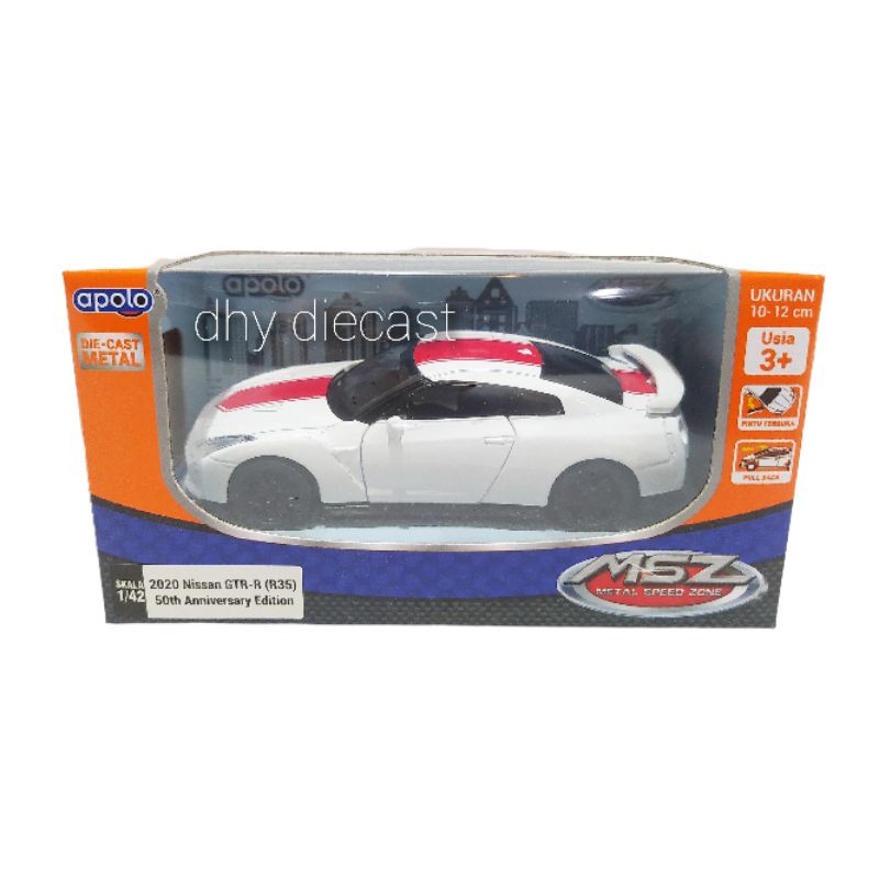 Apolo Diecast Mobil Nissan GTR-R35 50Th Aniversary Edition Tahun 2020
