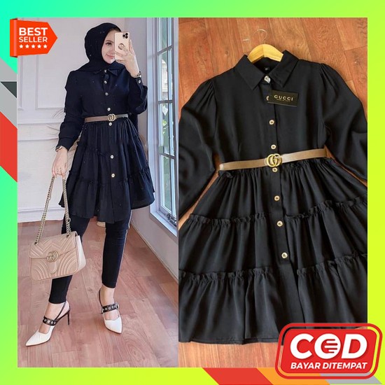 Kimmy Tunik Wanita Jumbo Terbaru 2021 Tunik Wanita Remaja Import Bahan Monalisa Premium Motif Bunga 