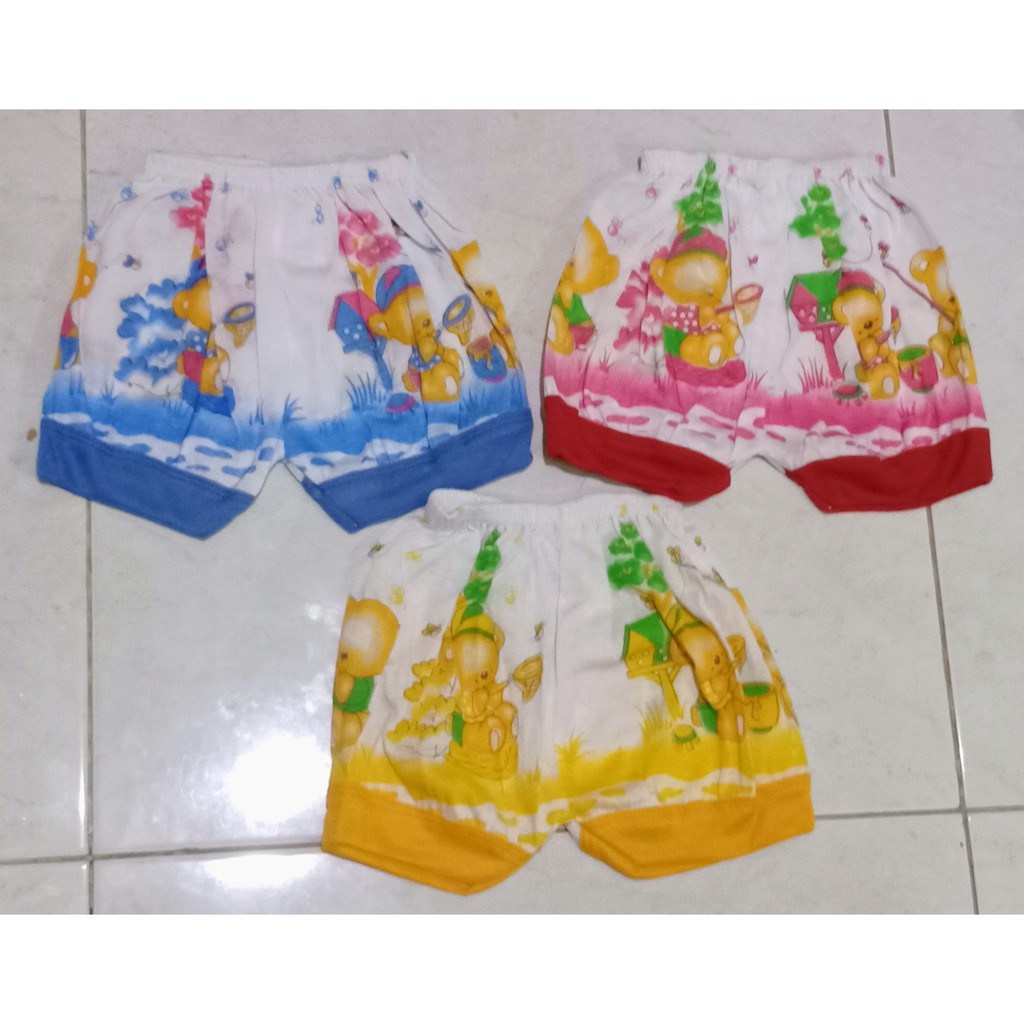 6 PC CELANA PENDEK PUTIH Celana Pendek Putih, Celana Bayi Putih Sablon / Unisex