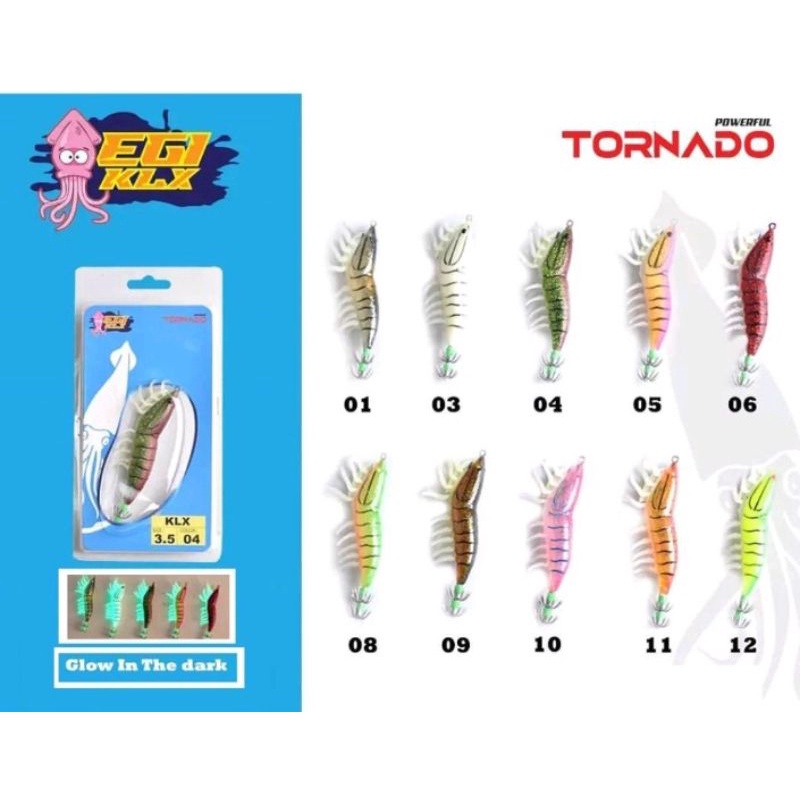 umpan pancing cumi tornado Egi KLX