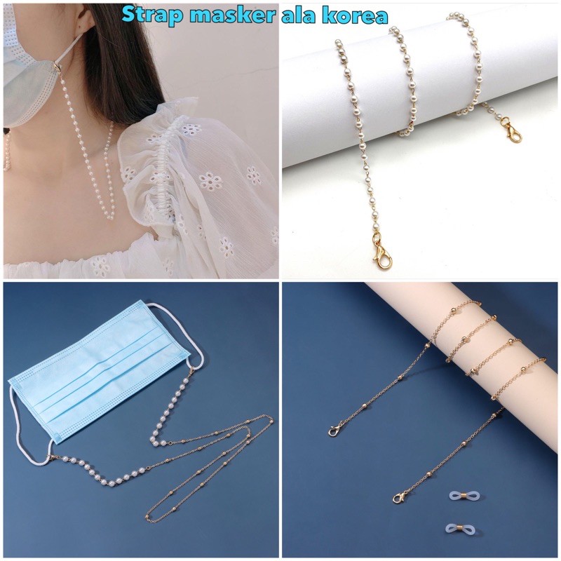 Strap masker mask chain ala korea / Tali masker strap masker gandunlan masker kalung masker