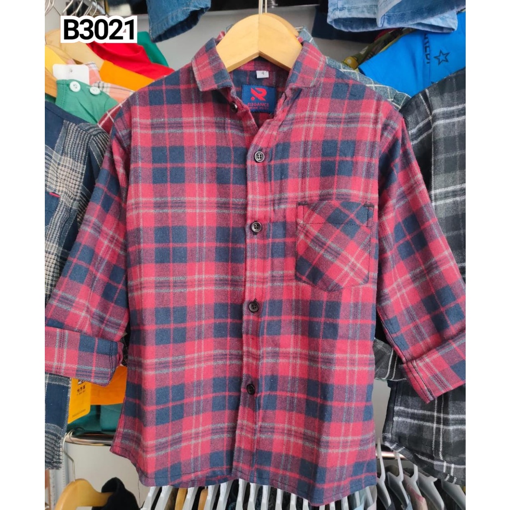 ATASAN KEMEJA ANAK FLANEL IMPORT B3014