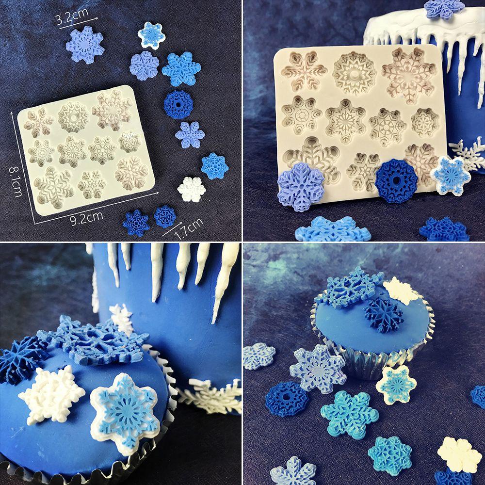 Populer Cetakan Fondant Kue Kering Pastry Santa Snowflake Silikon