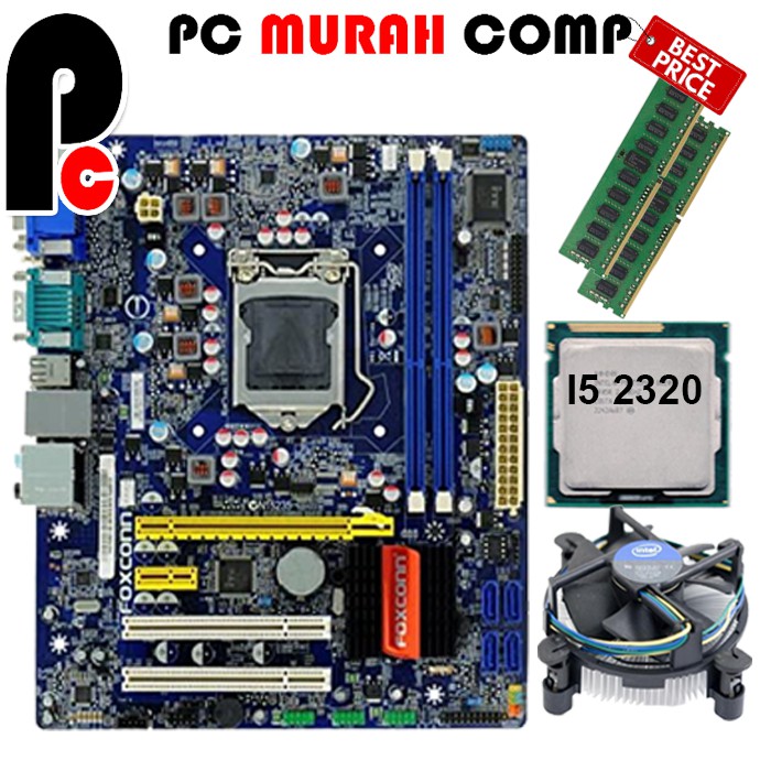 Mainboard LGA 1155 H61 Dengan Processor i5 2320 RAM 8GB