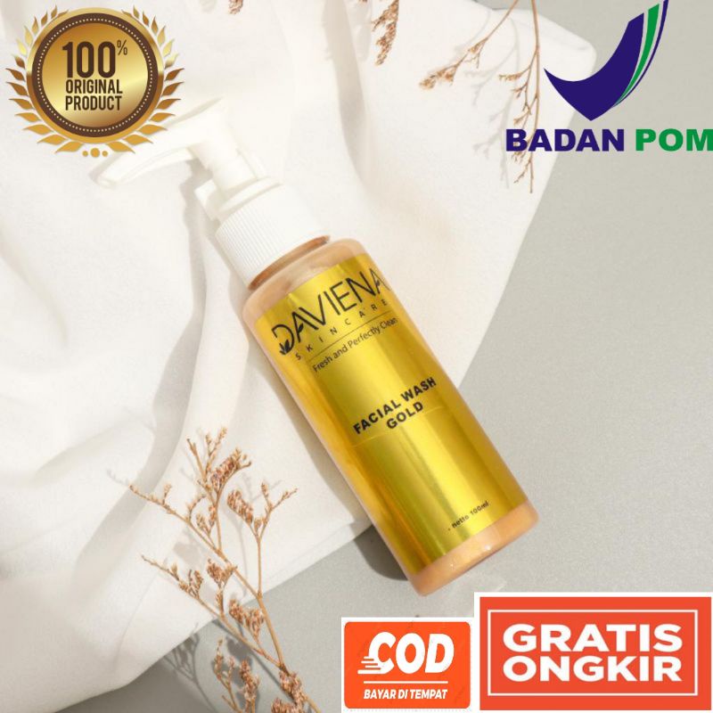 Facial Wash Foam Gold Davienaskincareofficial Davina Devina Lampung Jakarta Surabaya Pencerah Pemutih Wajah Glowing Bpom Daviena Skincare