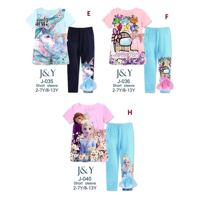 JY SHIRT + LEGGING bahan katun, printing