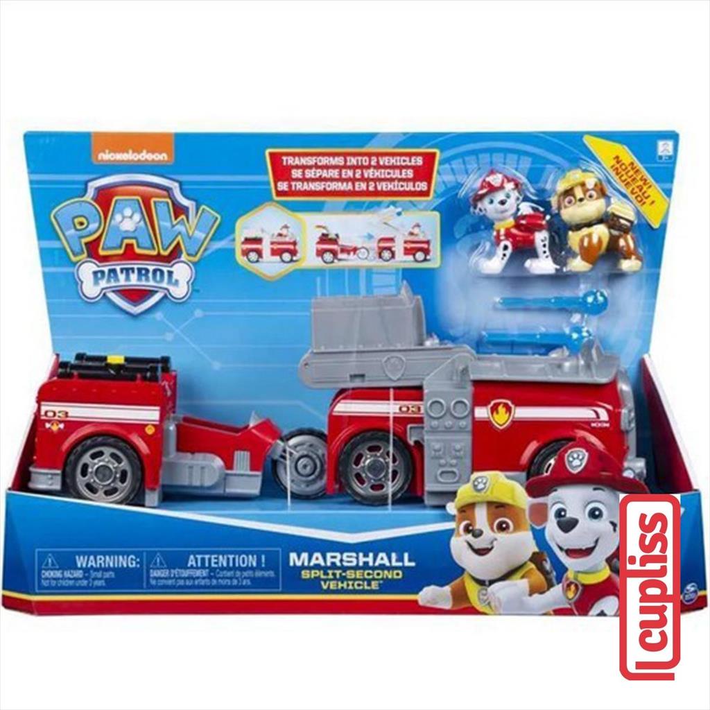 Paw Patrol 6055931 Marshall Split Second Transforming Fire Truck