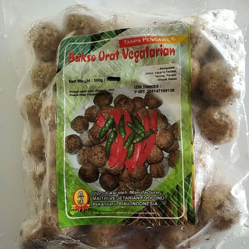 

bakso urat vegetarian 500g / frozen food vegetarian / maitri vegetarian food ind. pekanbaru
