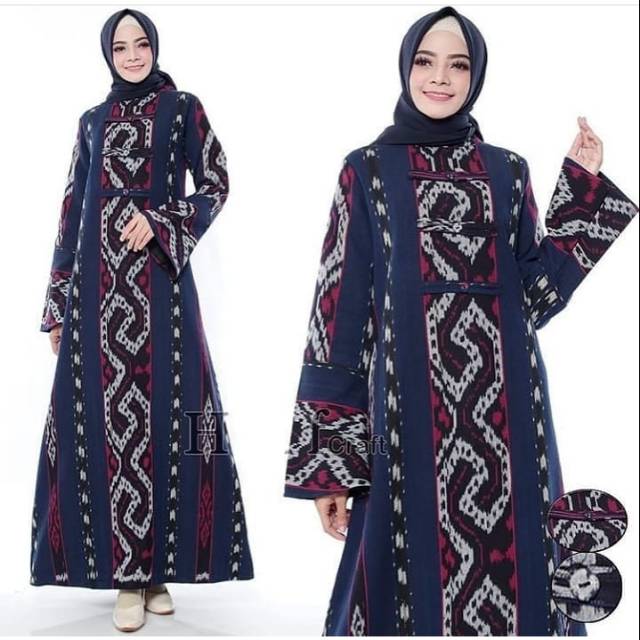 Gamis tenun motif toraja premium