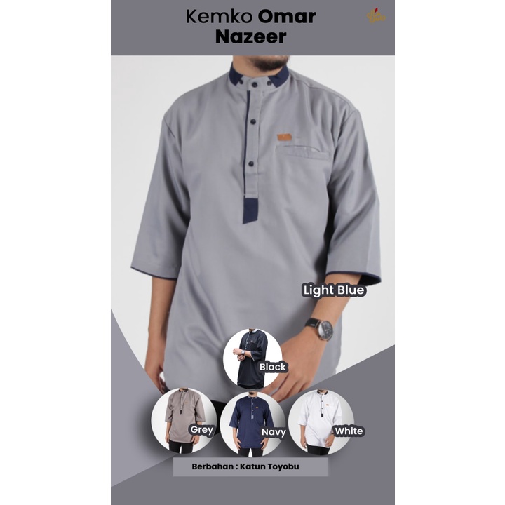 Kemko Kemeja Koko Pria Dewasa Omar Gratis Peci Rajut