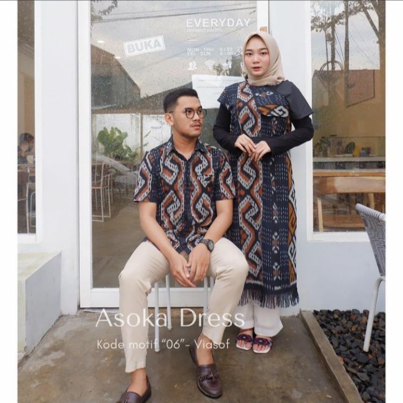 ( READY STOK ) DRES ASOKA Couple Tenun Baju Kondangan