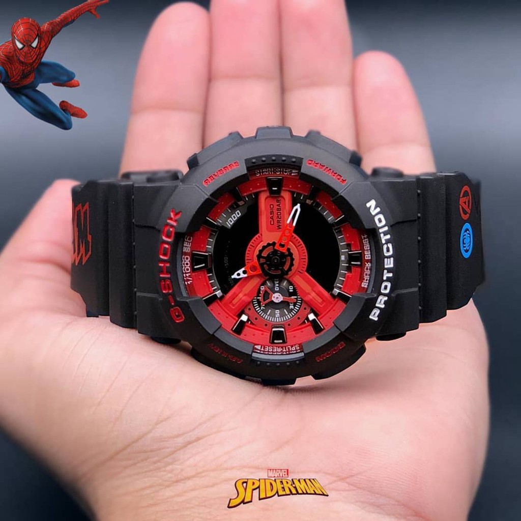 Jam Tangan Pria Anak Anak CASIO GShock GA-110 Series G-Shock X Marvel Spiderman GA-110BC