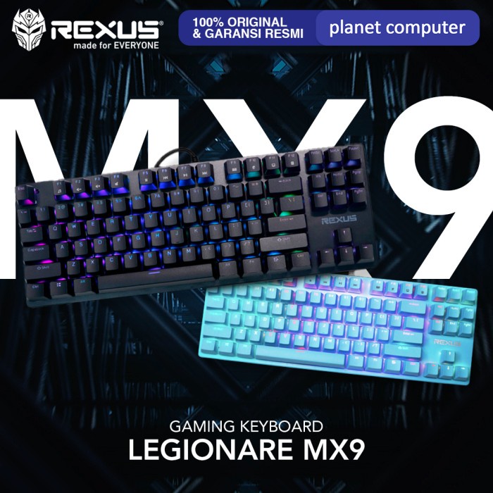 Rexus MX9 Legionaire TKL Mechanical Gaming Keyboard Mekanikal MX 9