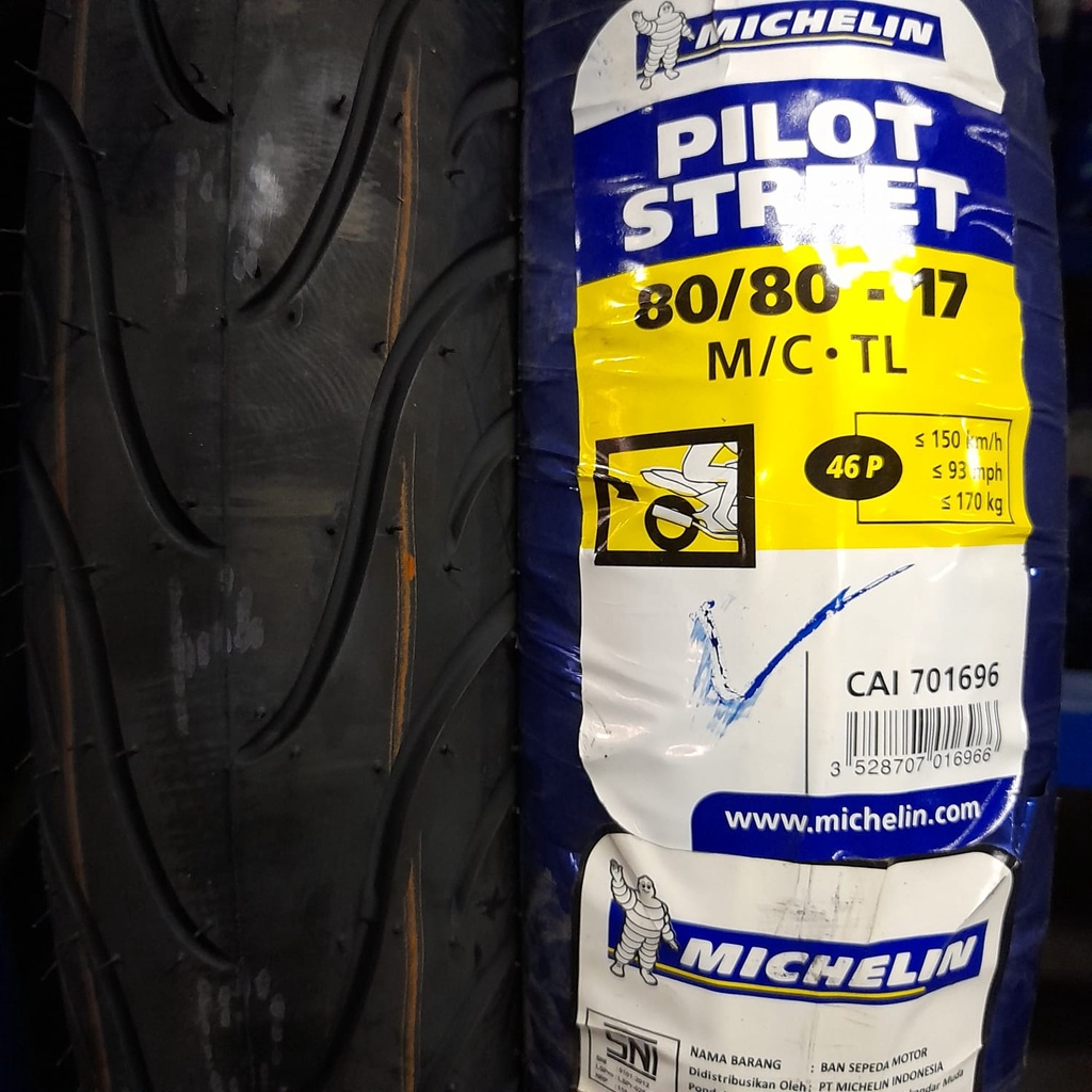 Ban motor bebek Michelin Pilot Street 80 80 17 Tubeless