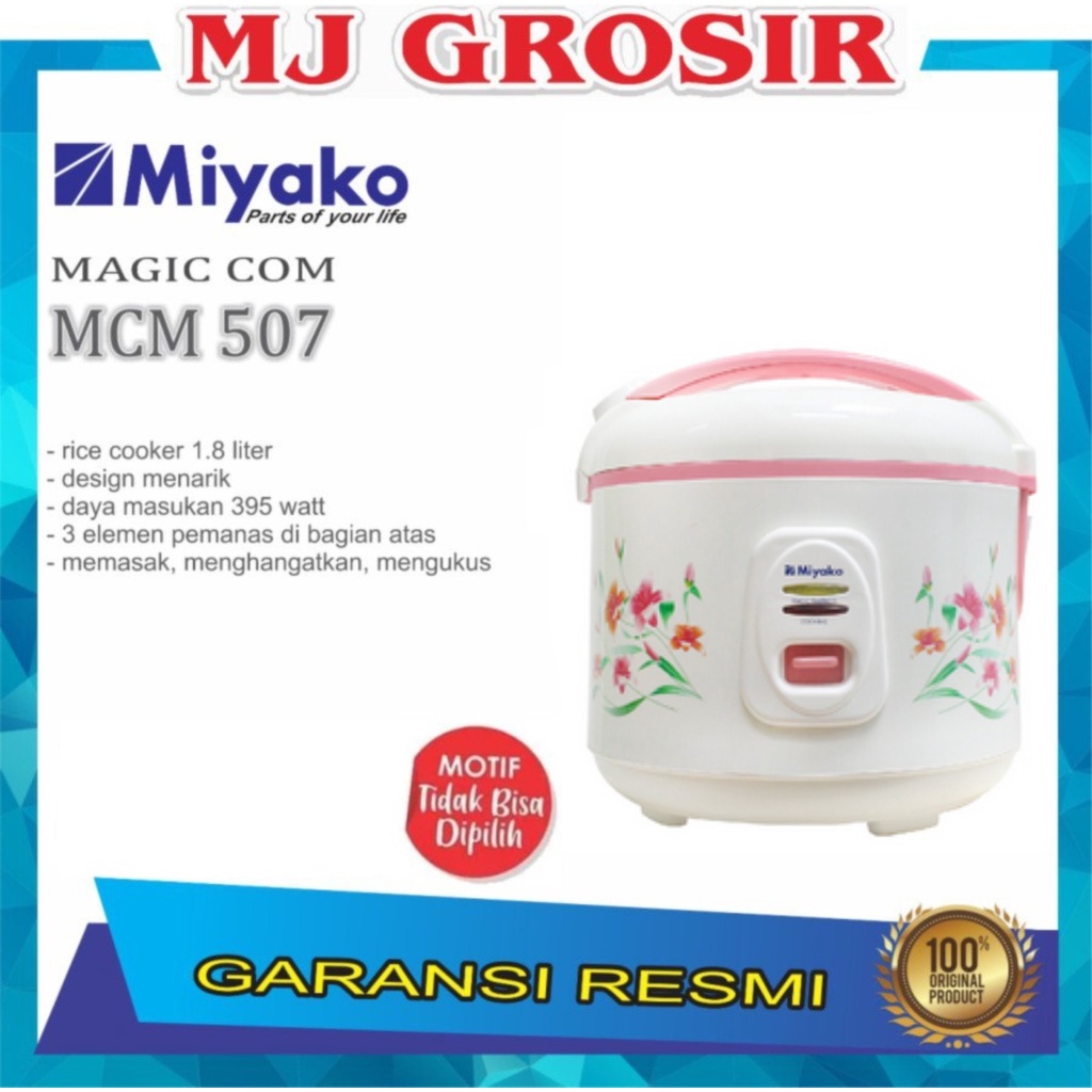 PROMO MAGIC COM MIYAKO MCM 507 TEFLON 1.8 LITER MURAH RICE COOKER