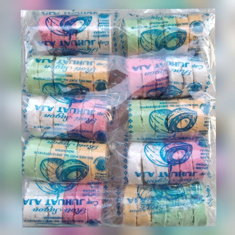 

snack sagon warna warni isi 10 bks 100grm