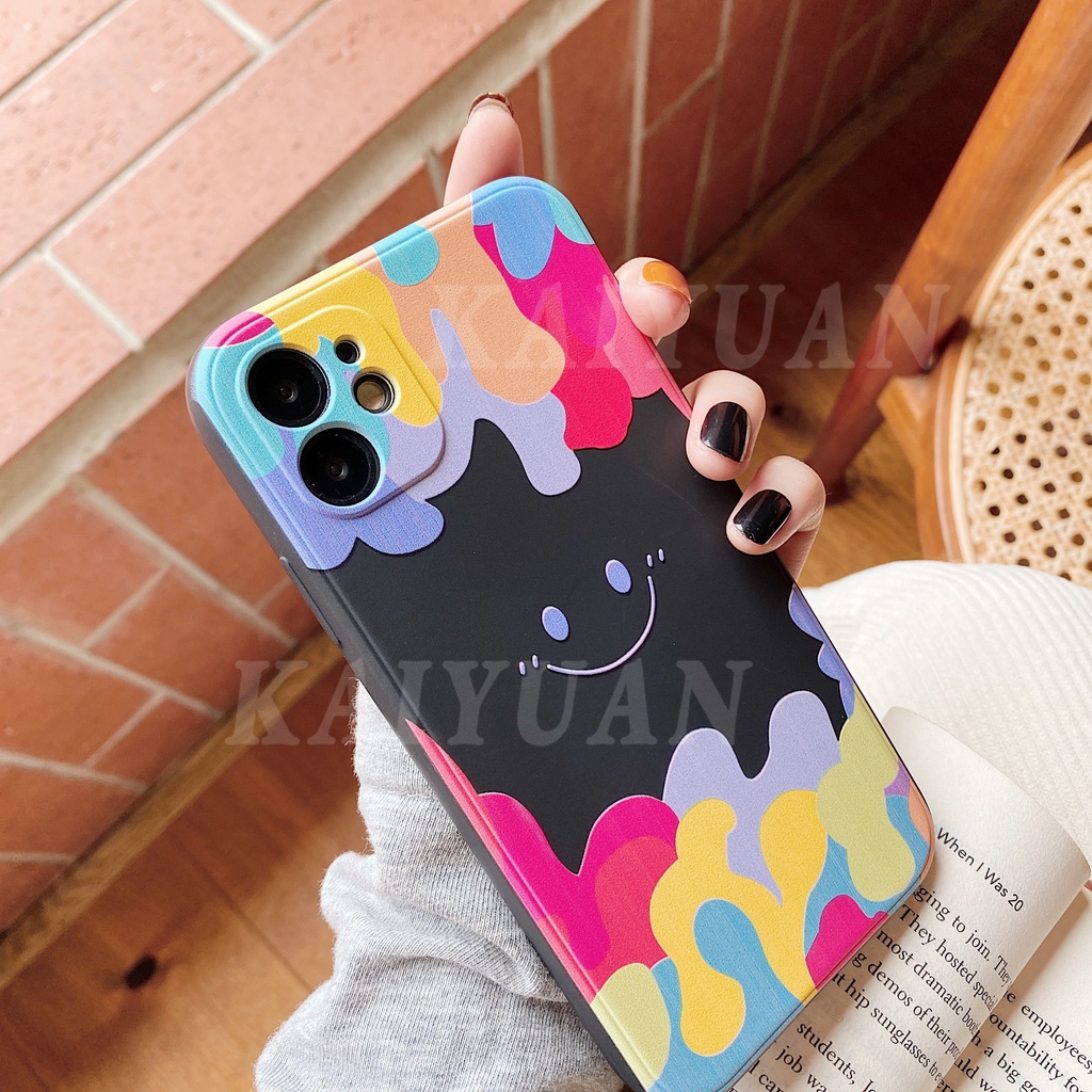 Case NFC Motif Smiley Untuk Redmi 10 Redmi Note 11 11S Note10 Pro 10S Xiaomi Poco X3 Pro X3 M3 Redmi 9T Note 8 Pro Note 7 Note 9 Pro Note9S