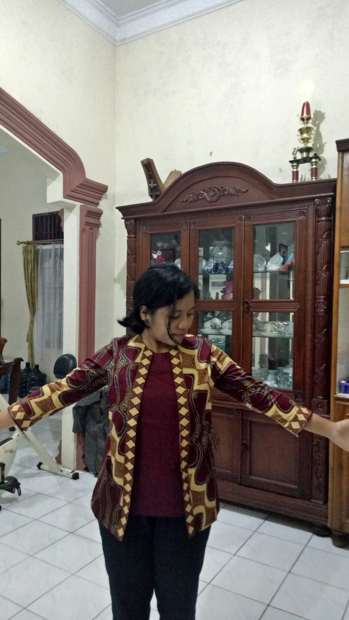 Alexa Top Standar / Jumbo / Super Jumbo - Atasan Batik Wanita Lengan Panjang