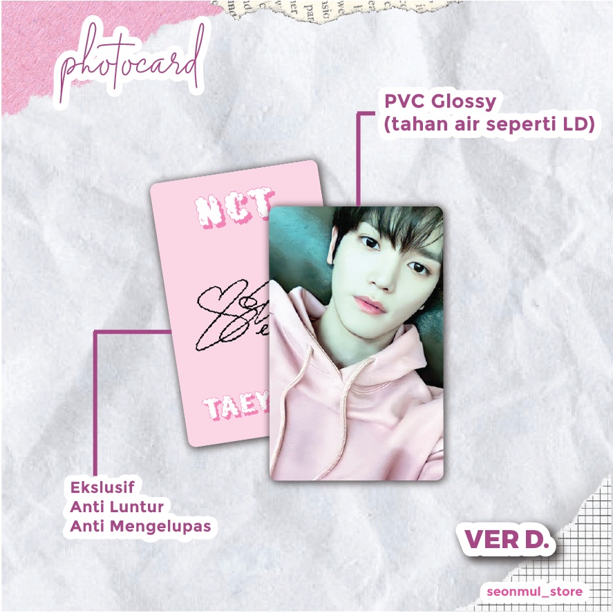 RARE!! PHOTOCARD PC TAEYONG HOODIE PINK / PHOTOCARD PC NCT TAEYONG