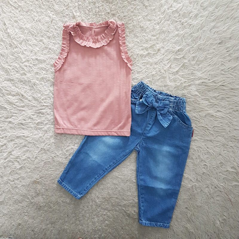 Baju Anak Anak Perempuan Knit jeans pants