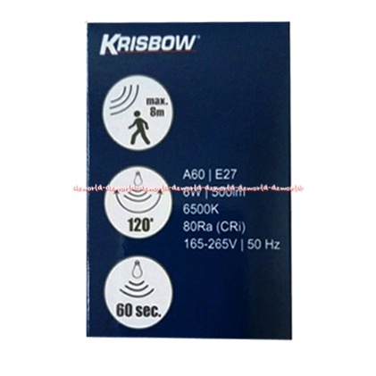 Krisbow LED Motion Sensor 7w Lampu Bohlam Bola Lampu Dengan Sensor Gerak Cool Daylight 7 watt Lampu Otomatis Menyala Saat Ada Gerak Pergerakan Kris Sensors Lamp Light