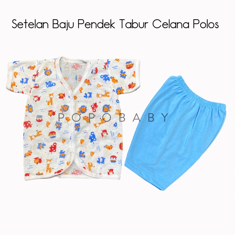 Setelan Pendek Bayi (Fullprint / Tabur Celana Polos)