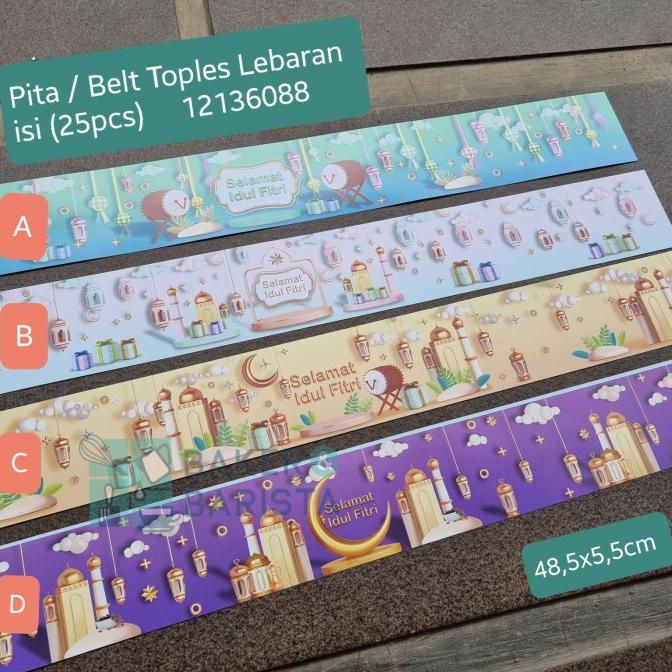 

Pita Sisi Toples Lebaran 25pcs/pak Hiasan Toples Belt Box Idul Fitri bakernbar99 Ayo Beli