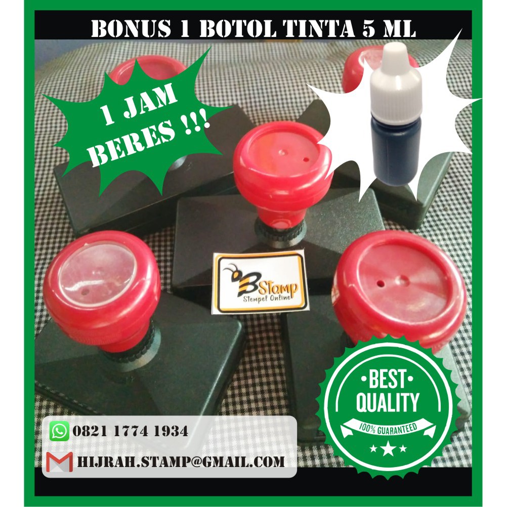 

Zyd Cetak Stempel Flash Persegi 4.1 cm BONUS TINTA