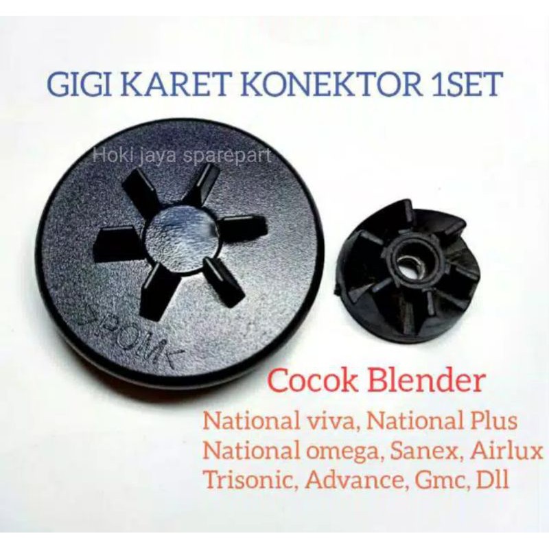 Gigi karet Konetor 1set drat lubang kecil untuk blender National sanex airlux trisonic gmc dll