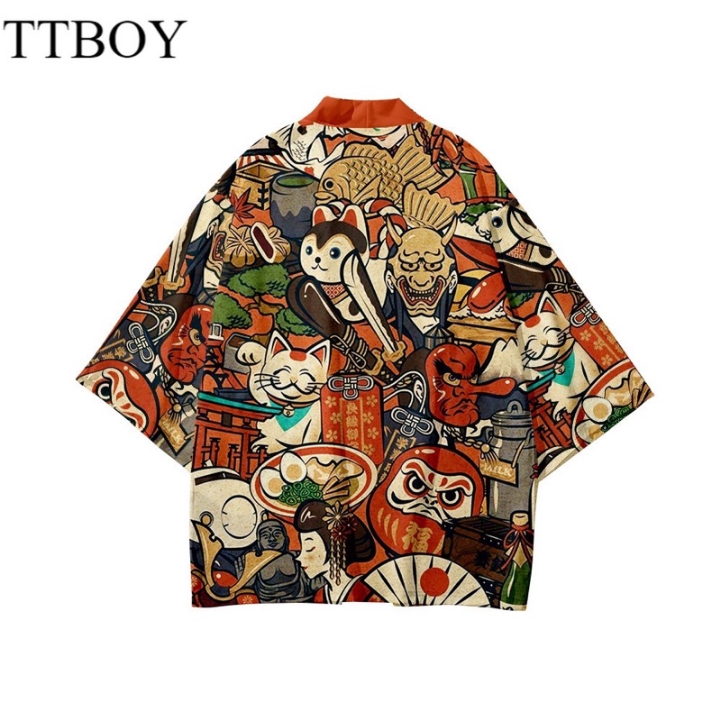 KIMONO CARDINGAN IMPORT PRIA WANITA KOREA JEPANG ORIGINAL TB206