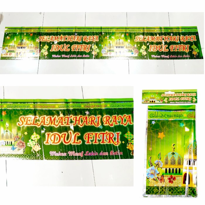 NEW Banner Selamat Idul Fitri Rumbai Dekorasi Ramadhan Garland Lebaran Harga Grosir Termurah