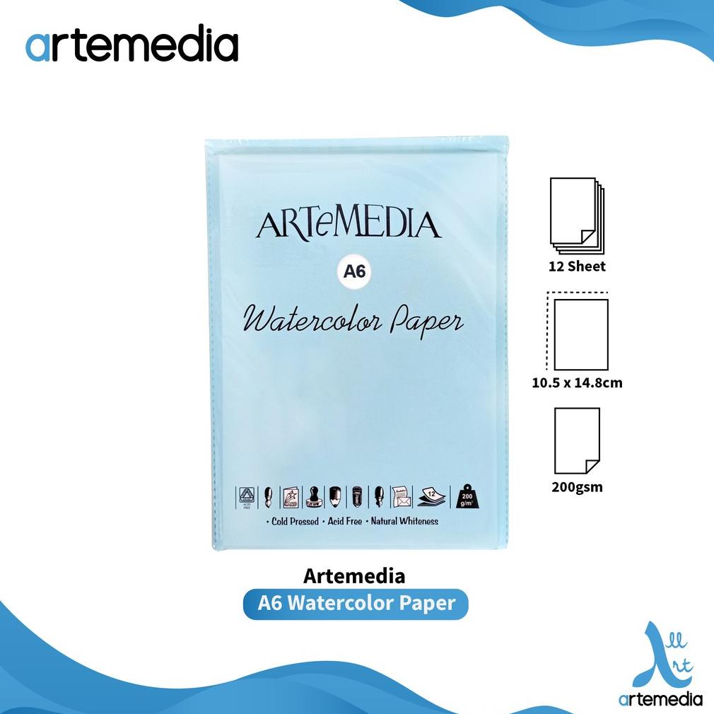 

[(BAYAR DITEMPAT) Kertas Cat Air Artemedia A6 Watercolor Paper Sheet