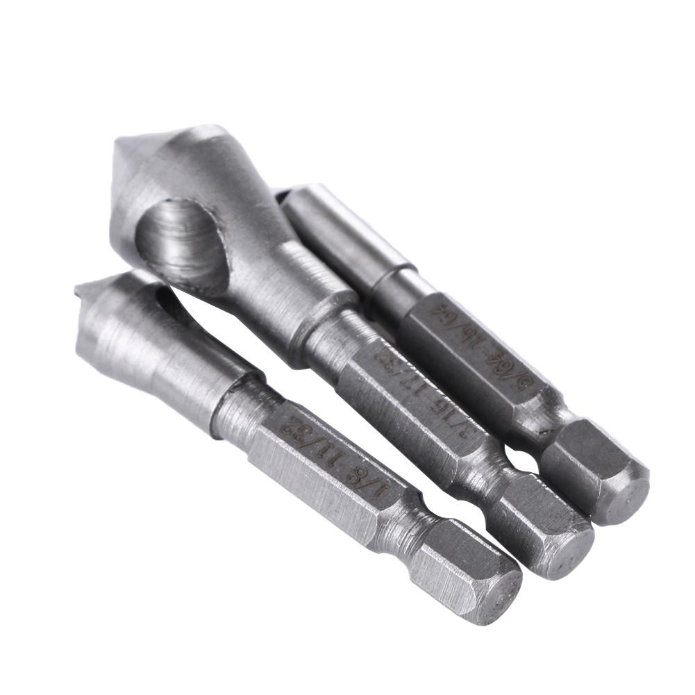 3Pcs Mata Bor HSS Countersink &amp; Deburring Drill Bit astarit.id Deburring Drill Bit astarit.id